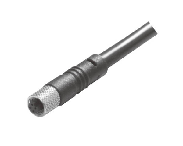 Female cable comector movlded M5*0.5